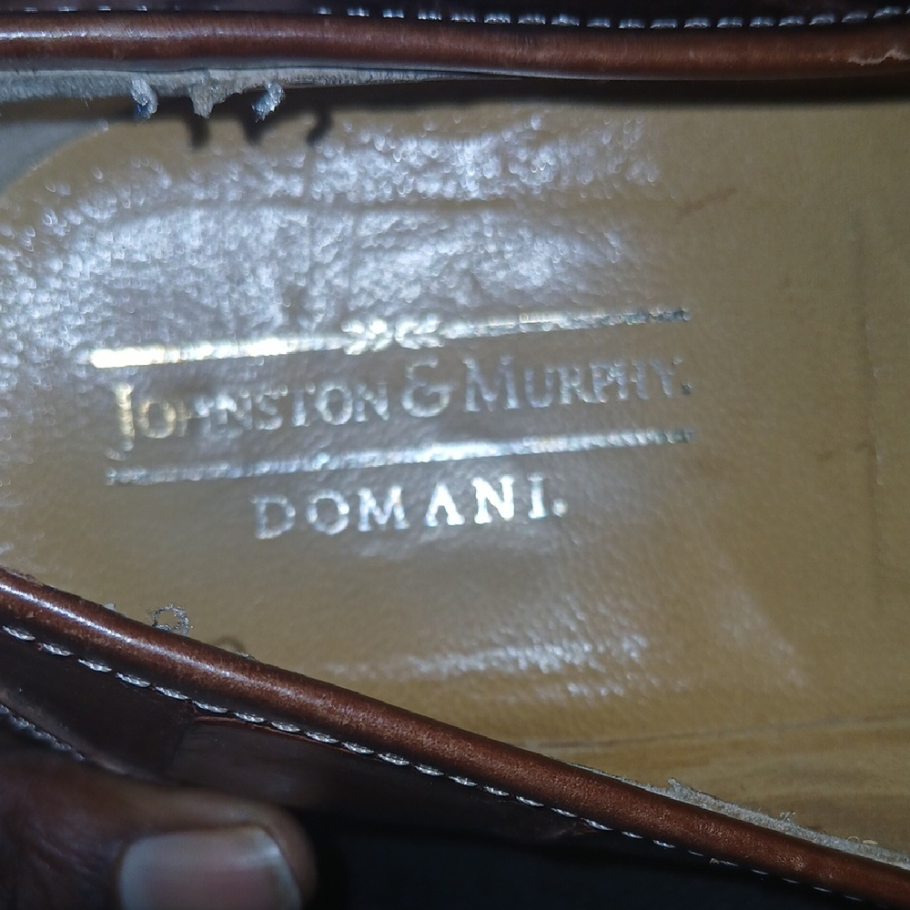 Johnston & Murphy Tan Alligator Domani Shoes